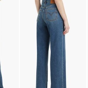 Levi’s Classic Blue  ribcage wide leg jeans